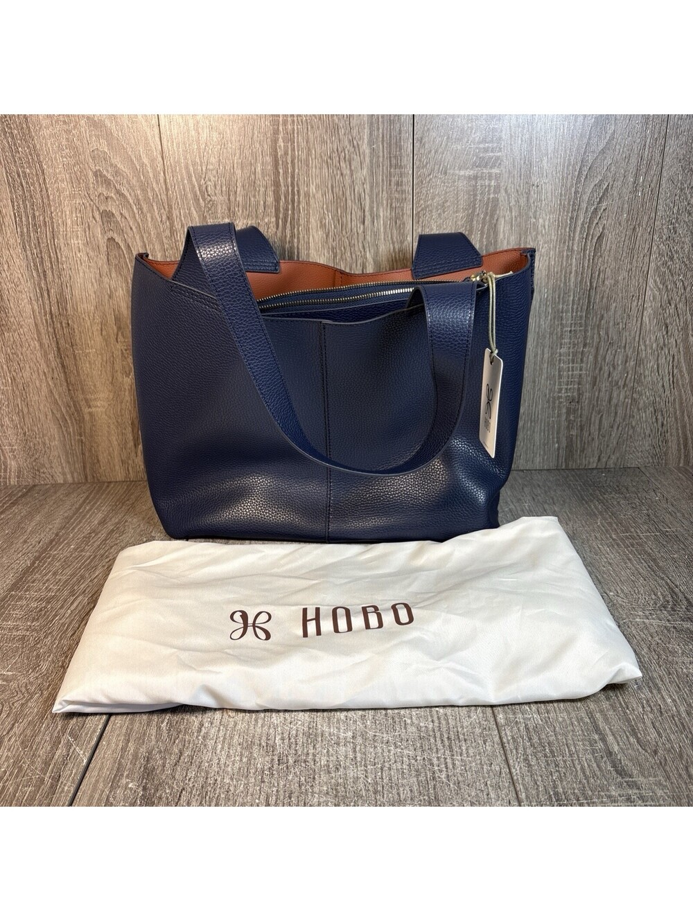 HOBO Vida Tote Mood Indigo Blue Genuine Leather Shoulder Bag NWT $248